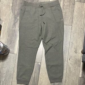 Green Jogger Sweatpants with Tapered Legs